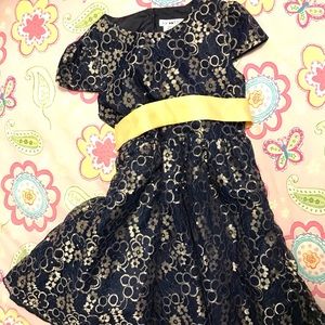 🎈Stuning party blue & gold dress - NWOT